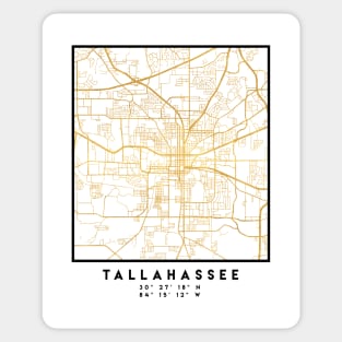 TALLAHASSEE FLORIDA CITY STREET MAP ART Sticker